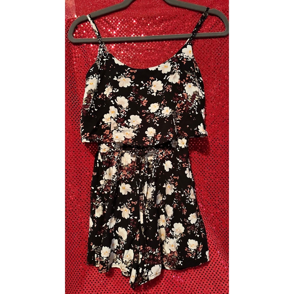 ABERCROMBIE FITCH FLORAL Spaghetti Straps Y2K ROMPER Dress Sz.XS